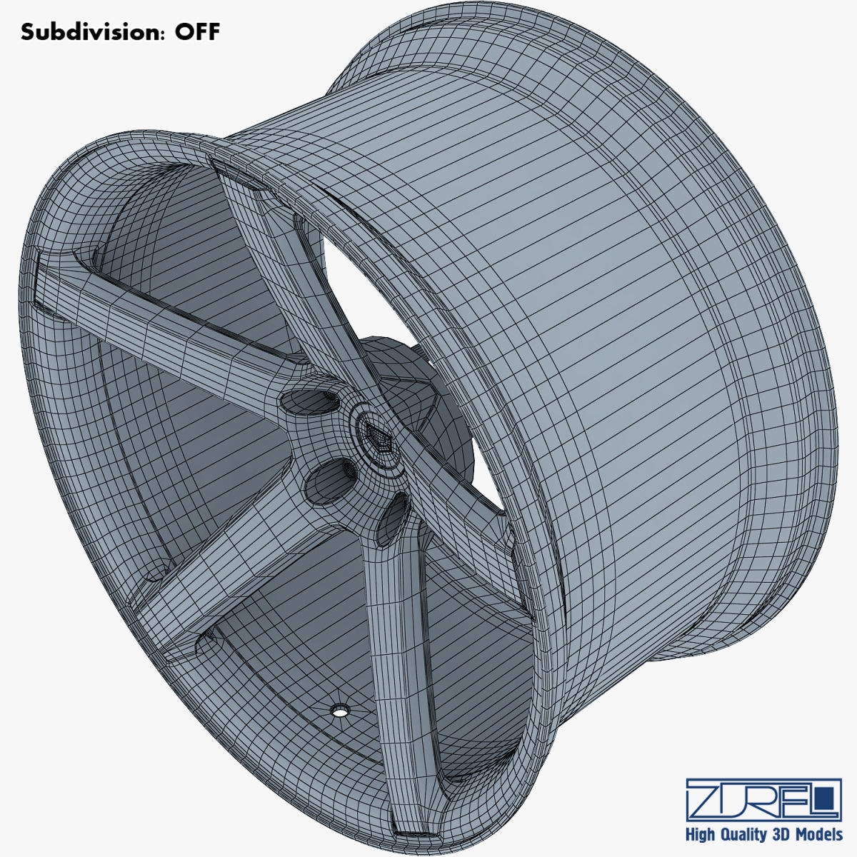 Vossen VPS-303 19 wheel silver 3D model_11