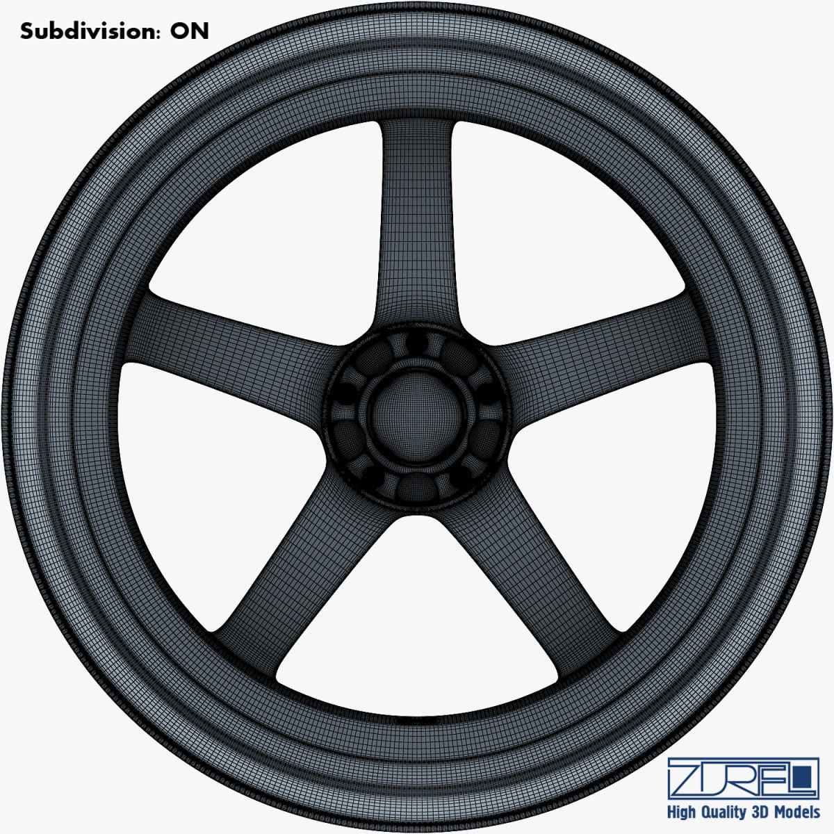Vossen VPS-303 19 wheel silver 3D model_16