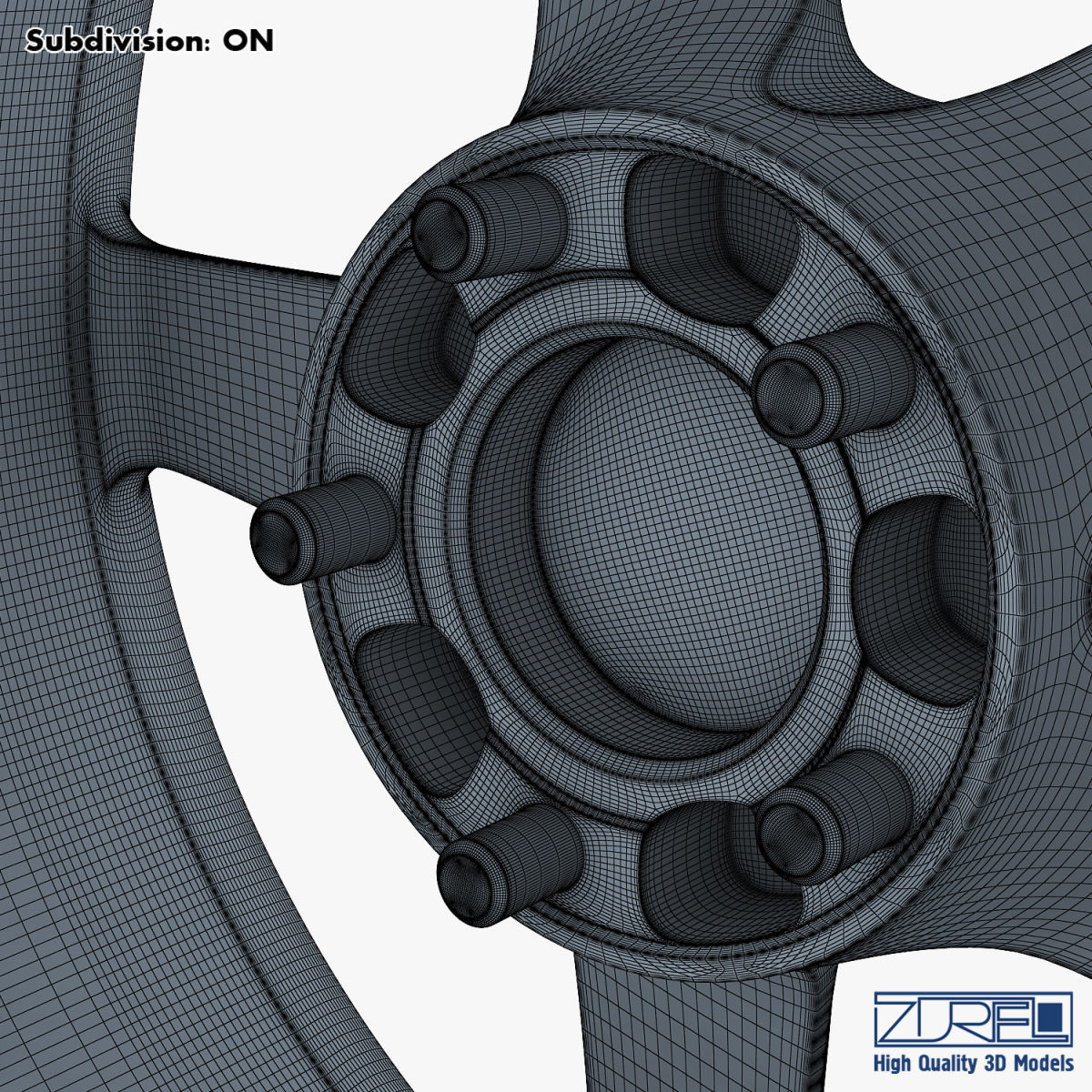 Vossen VPS-303 19 wheel silver 3D model_20
