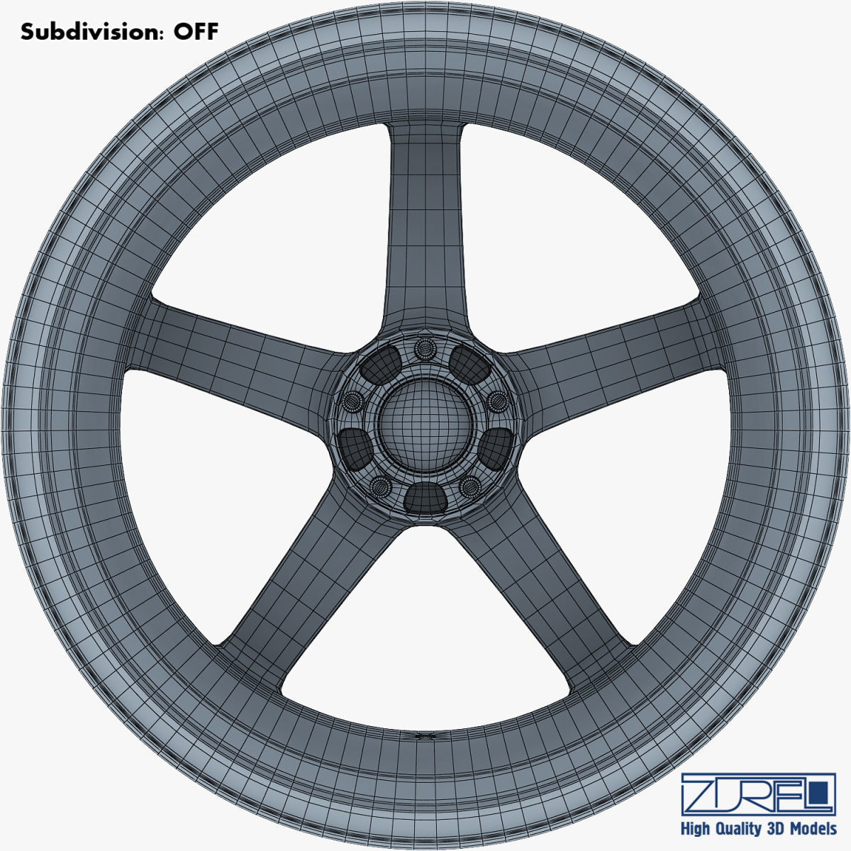 Vossen VPS-303 19 wheel silver 3D model_17