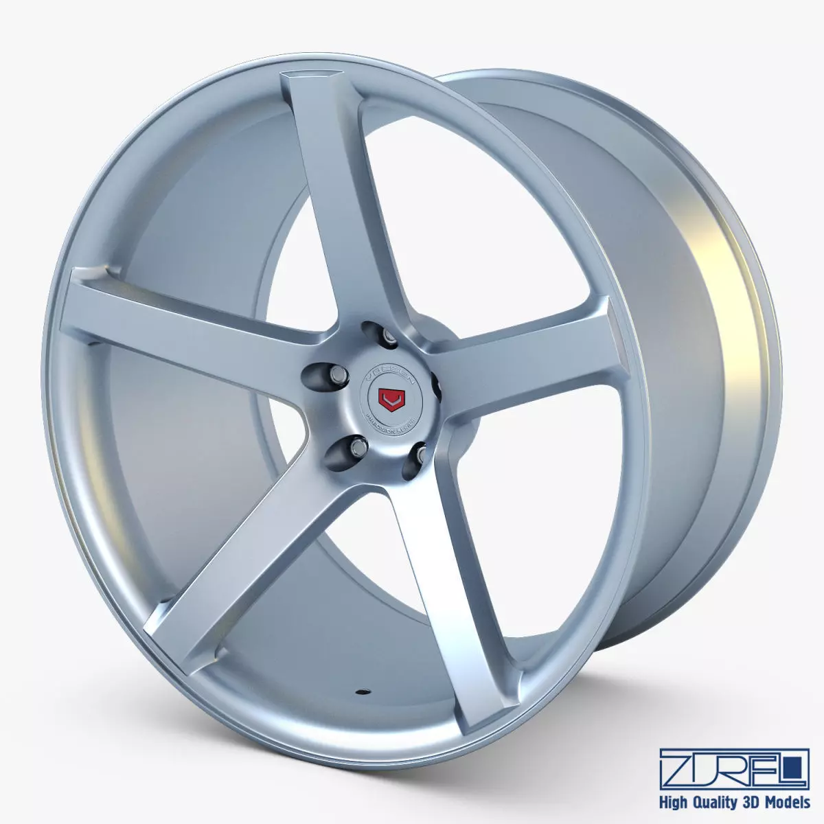 Vossen VPS-303 19 wheel silver 3D model_0