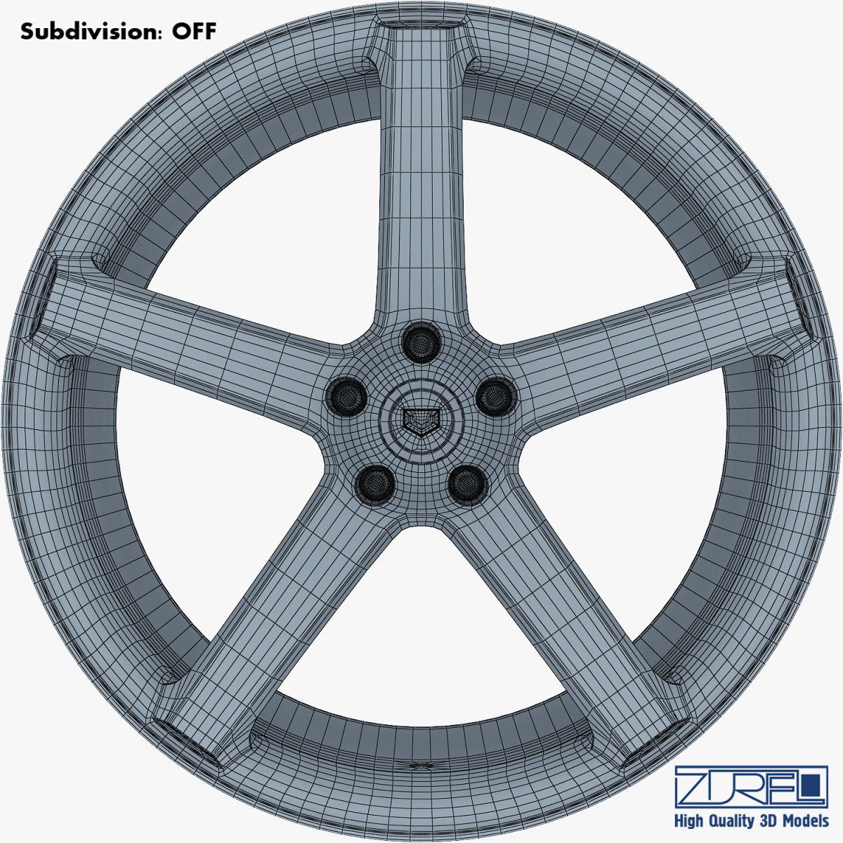 Vossen VPS-303 19 wheel silver 3D model_15