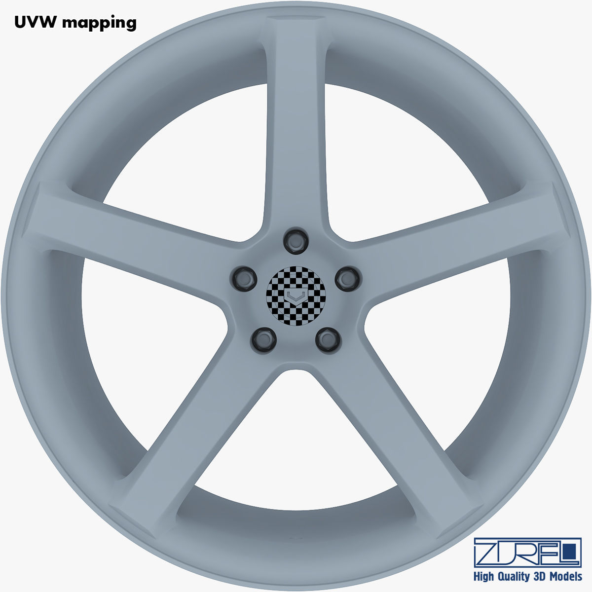 Vossen VPS-303 19 wheel silver 3D model_22