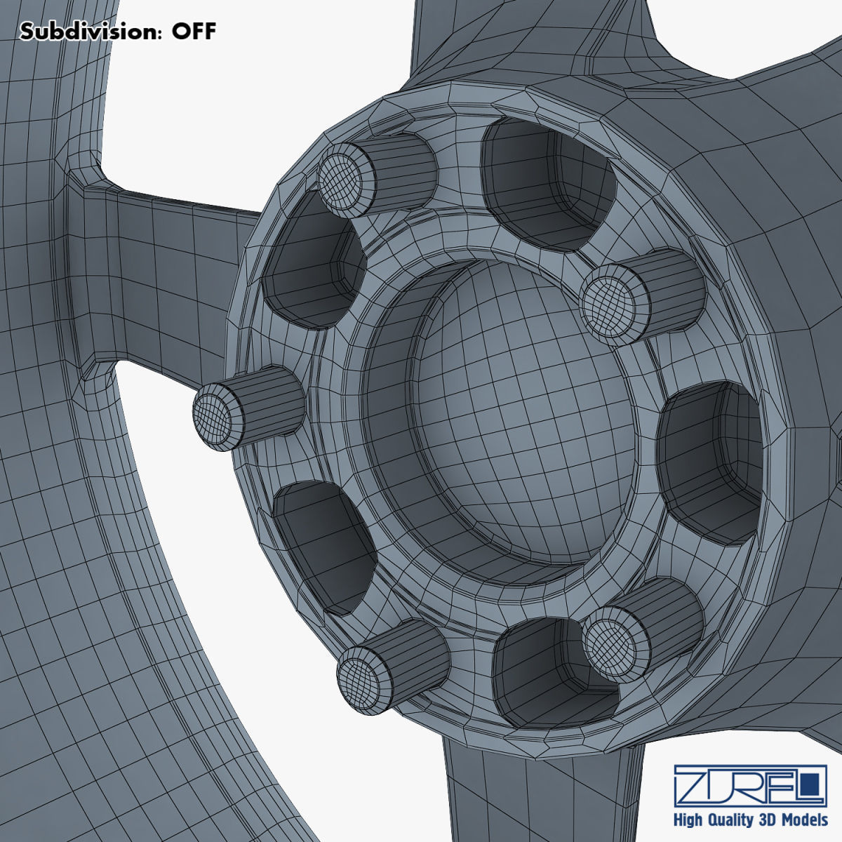 Vossen VPS-303 19 wheel silver 3D model_21