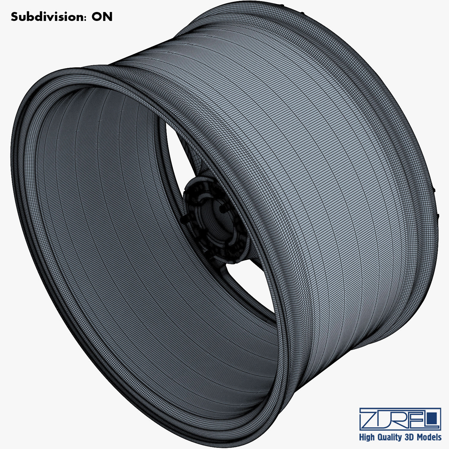 Vossen HC-1 19 wheel silver 3D model_12