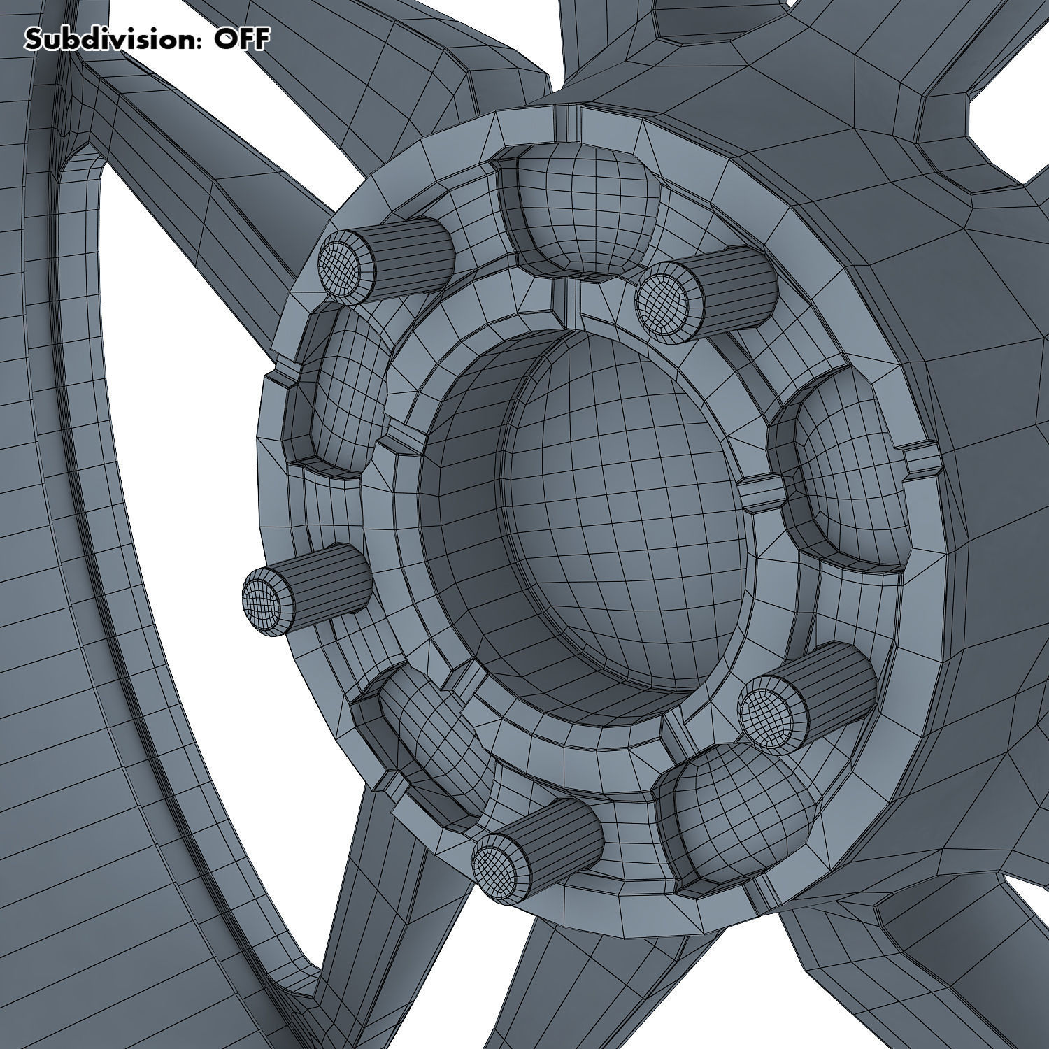 Vossen HC-1 19 wheel silver 3D model_21