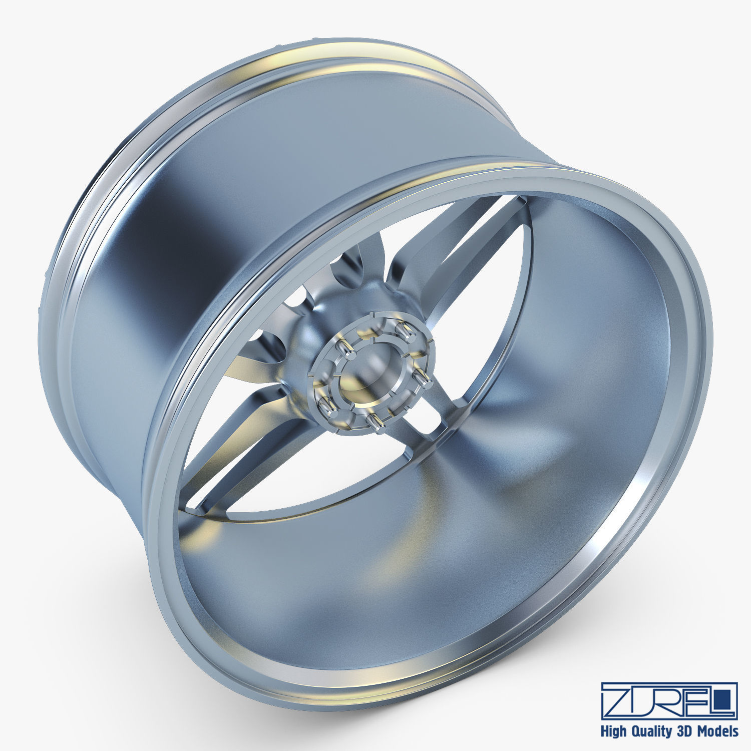Vossen HC-1 19 wheel silver 3D model_4