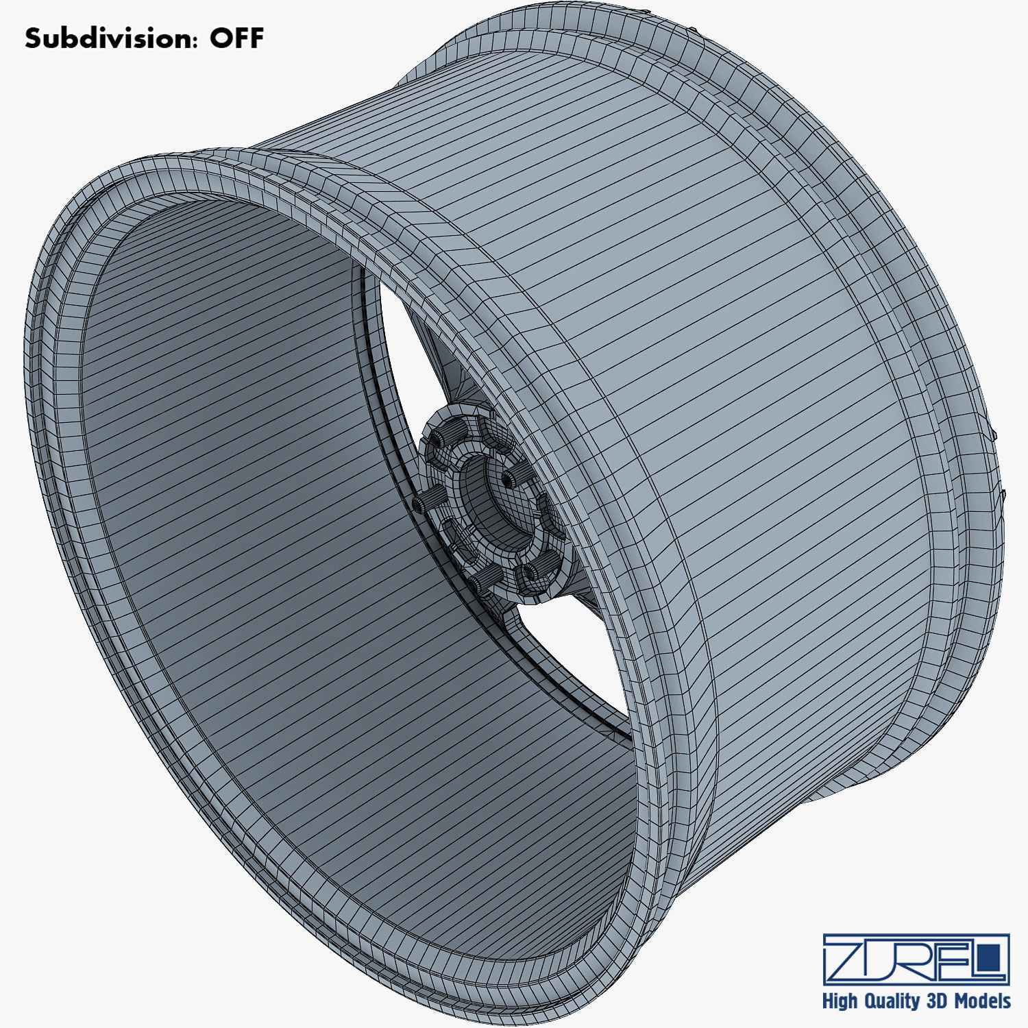 Vossen HC-1 19 wheel silver 3D model_13