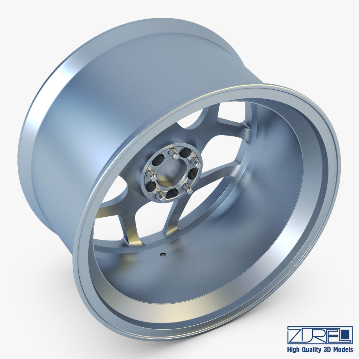 Vossen CG 205 19 wheel silver 3D model_4