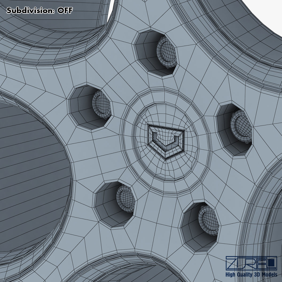 Vossen CG 205 19 wheel silver 3D model_19