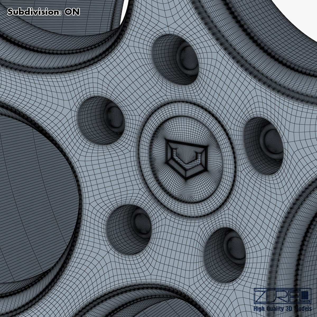 Vossen CG 205 19 wheel silver 3D model_18