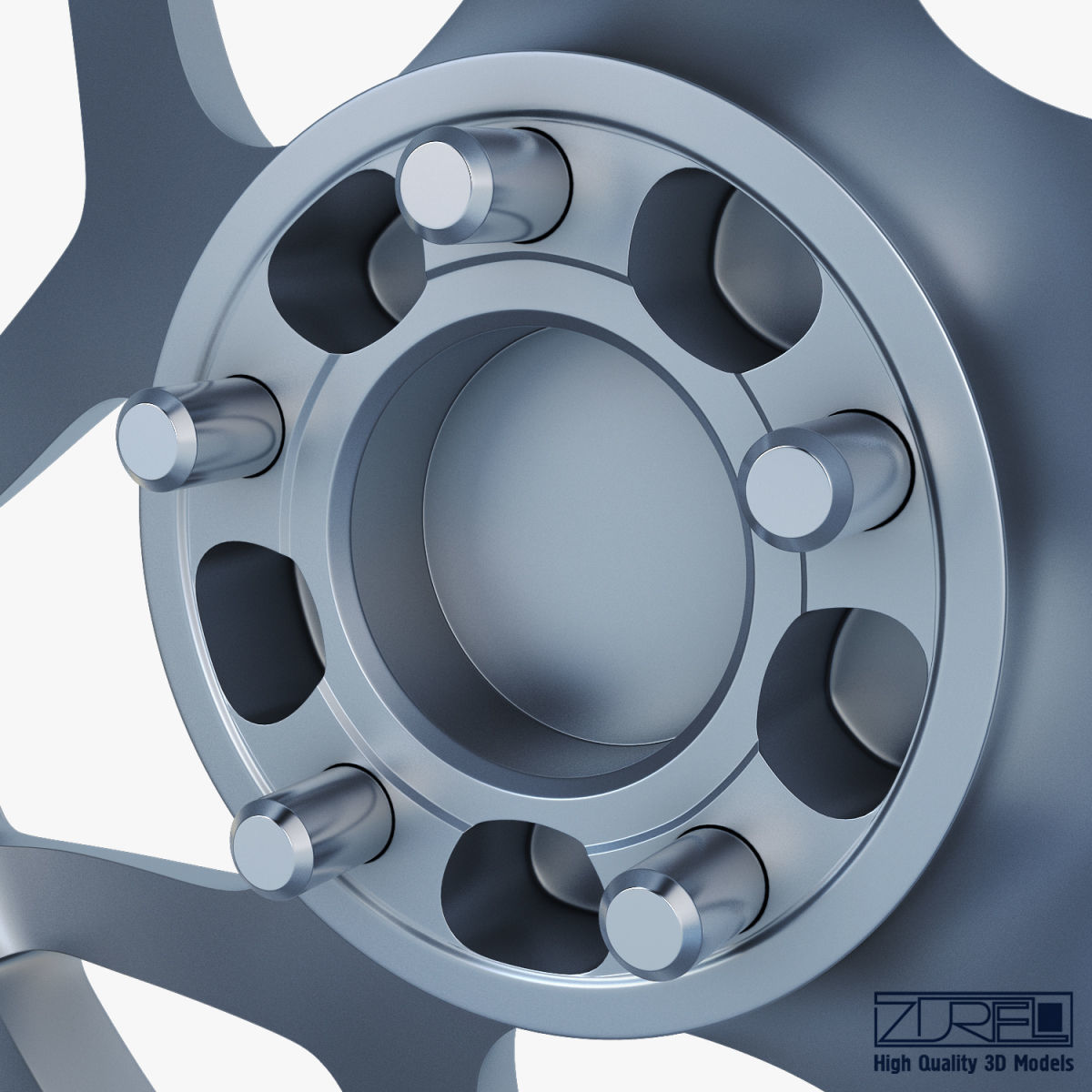 Vossen CG 205 19 wheel silver 3D model_9