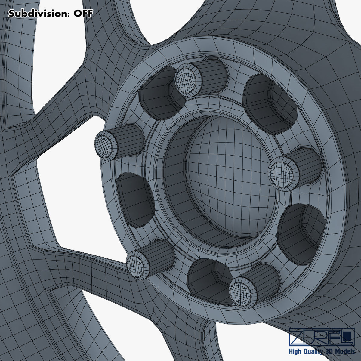 Vossen CG 205 19 wheel silver 3D model_21