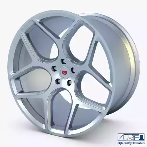 Vossen CG 205 19 wheel silver 3D model