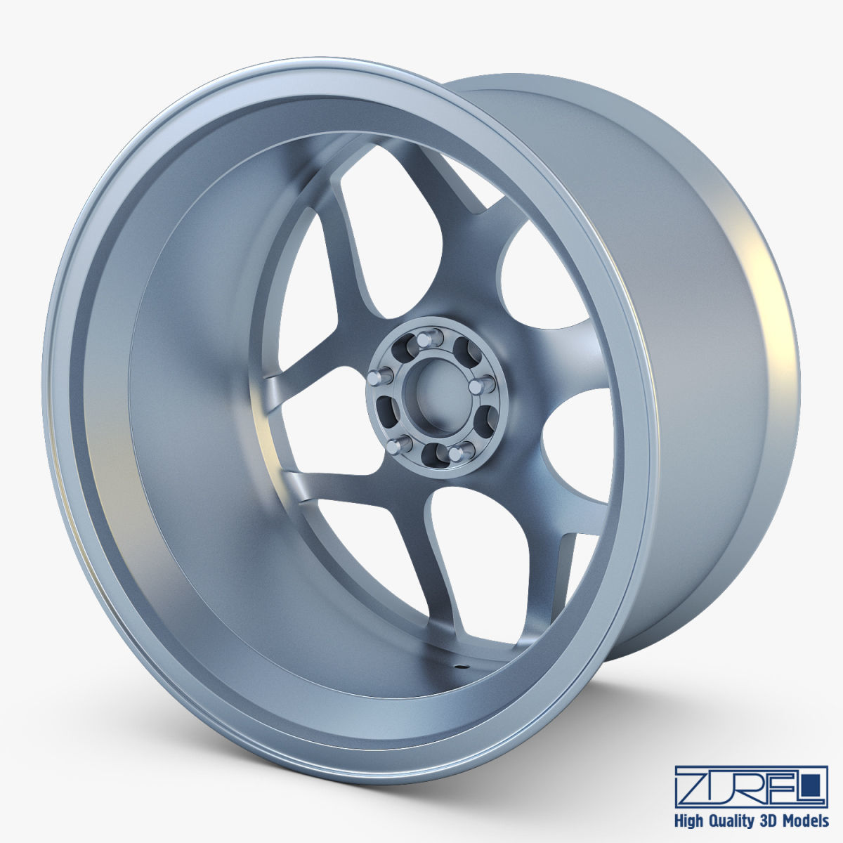Vossen CG 205 19 wheel silver 3D model_1
