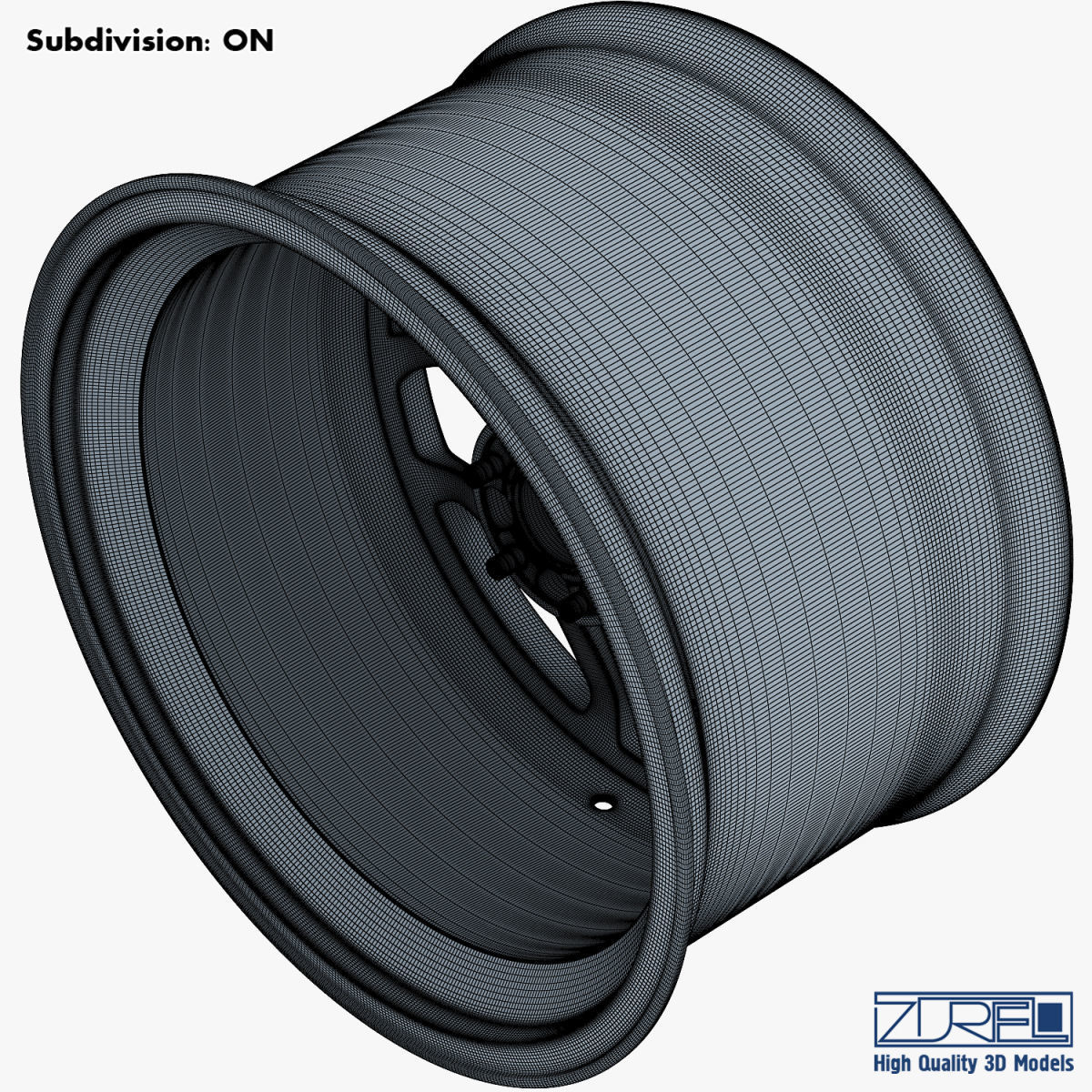 Vossen CG 205 19 wheel silver 3D model_12