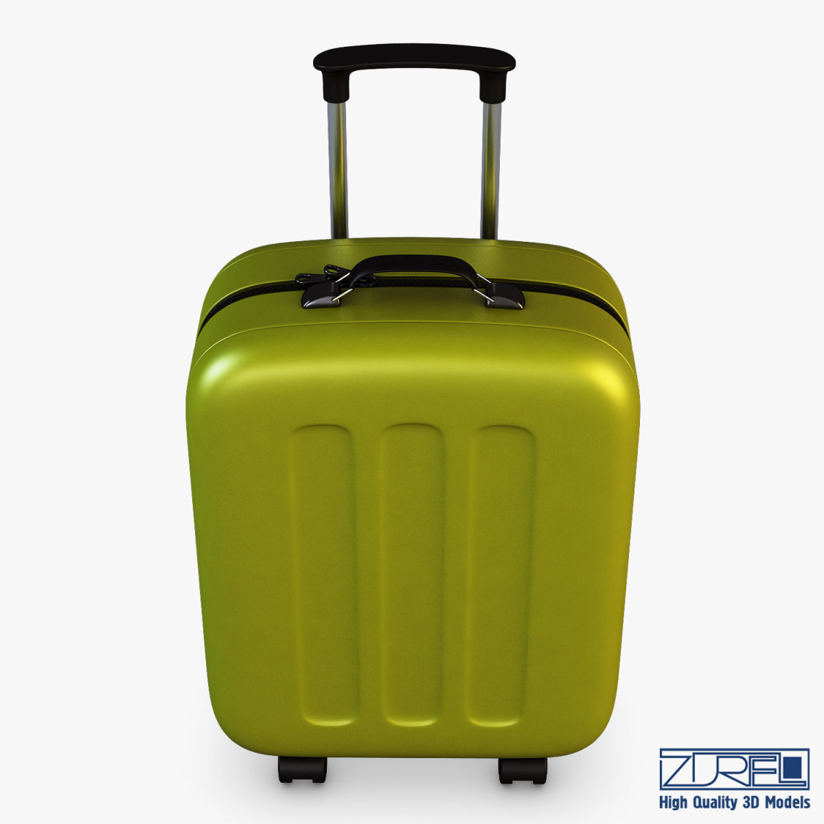 Suitcase green v 1 3D model_2
