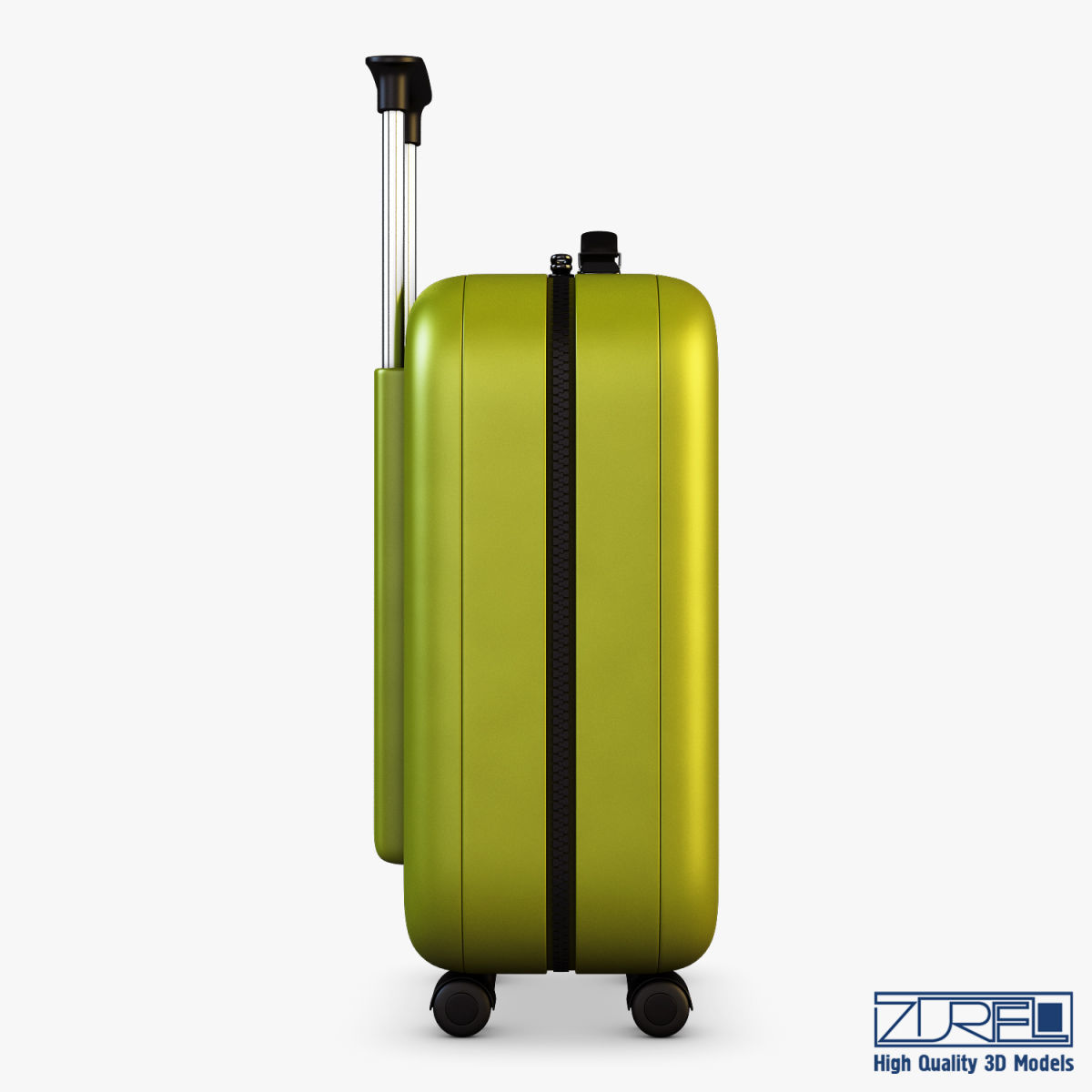 Suitcase green v 1 3D model_7