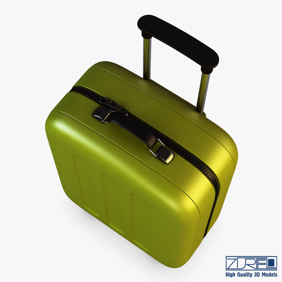Suitcase green v 1 3D model_11