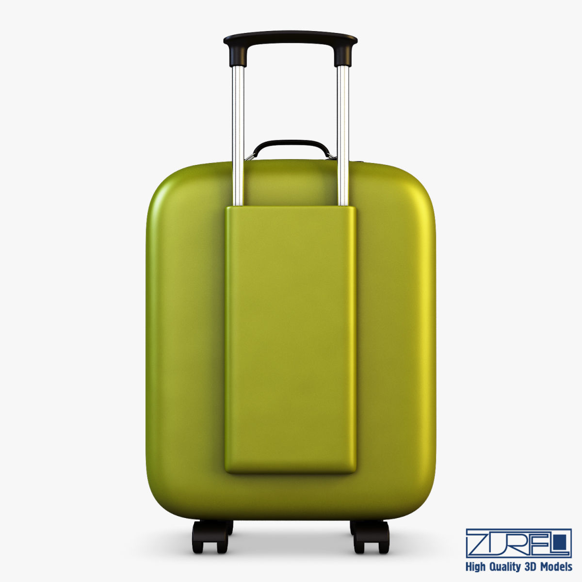 Suitcase green v 1 3D model_5