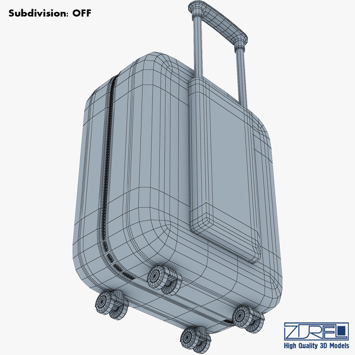 Suitcase green v 1 3D model_29