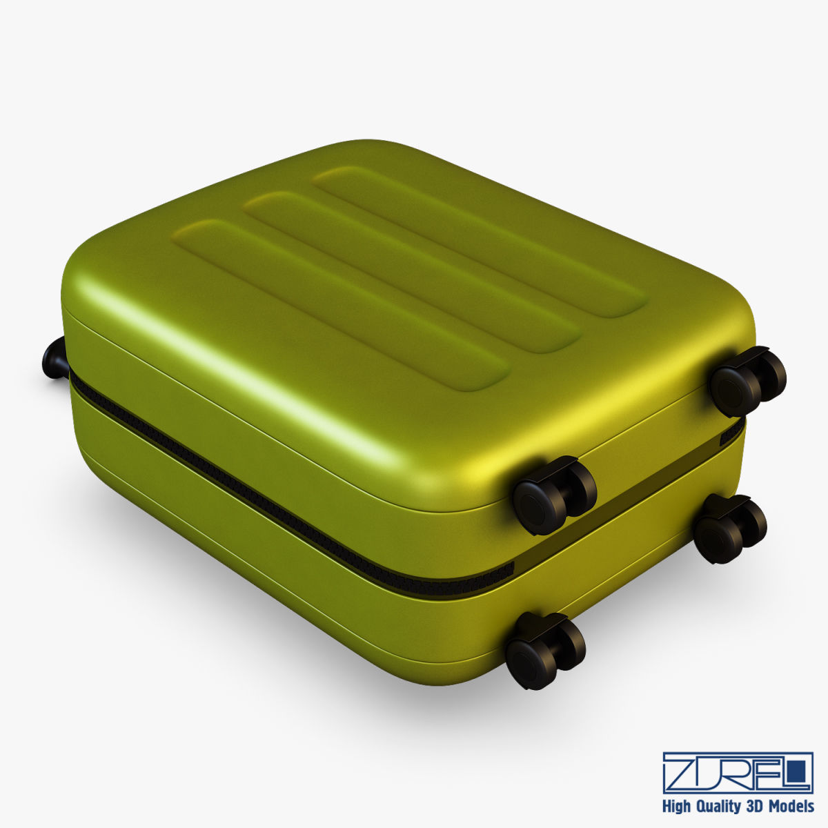 Suitcase green v 1 3D model_13