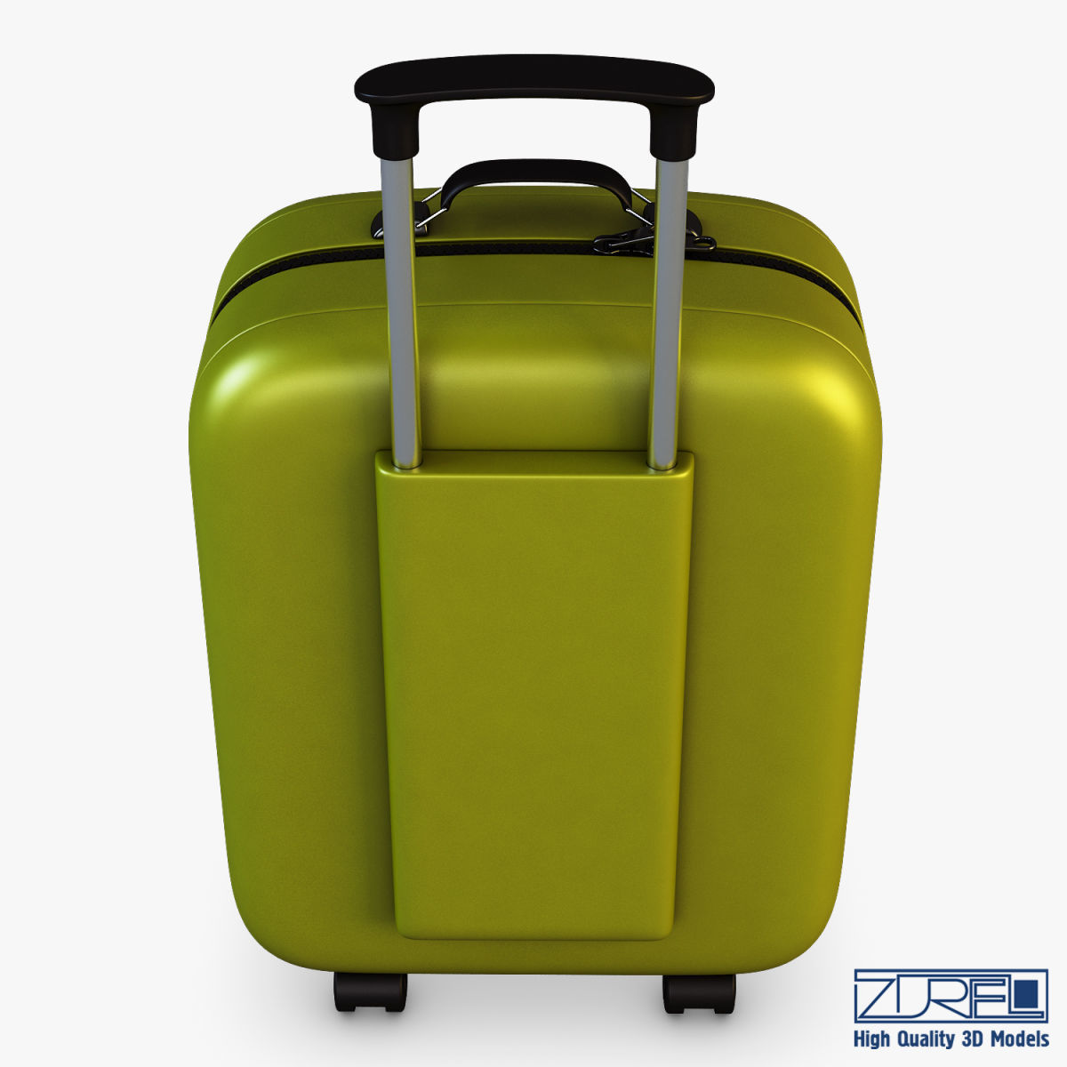 Suitcase green v 1 3D model_4