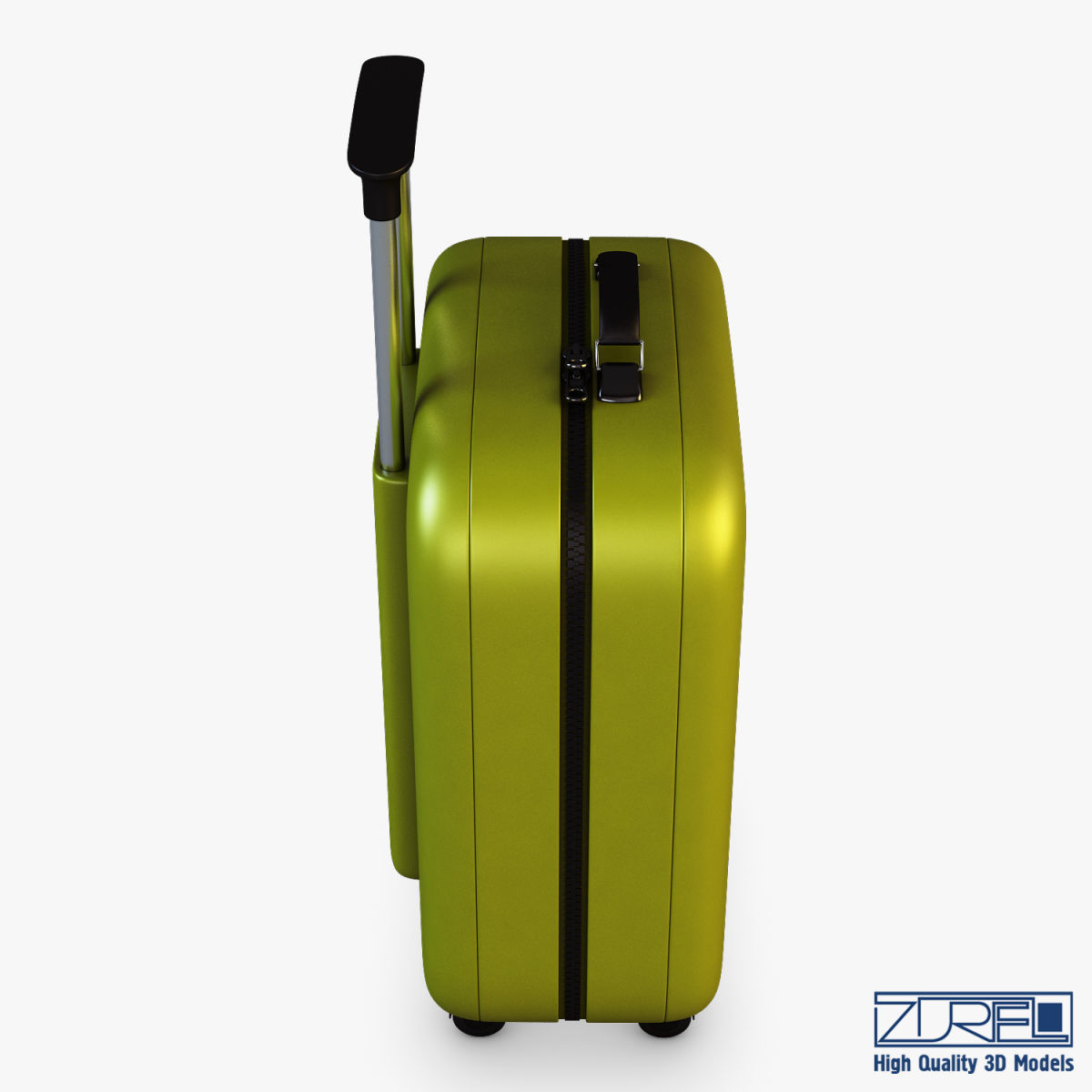 Suitcase green v 1 3D model_6