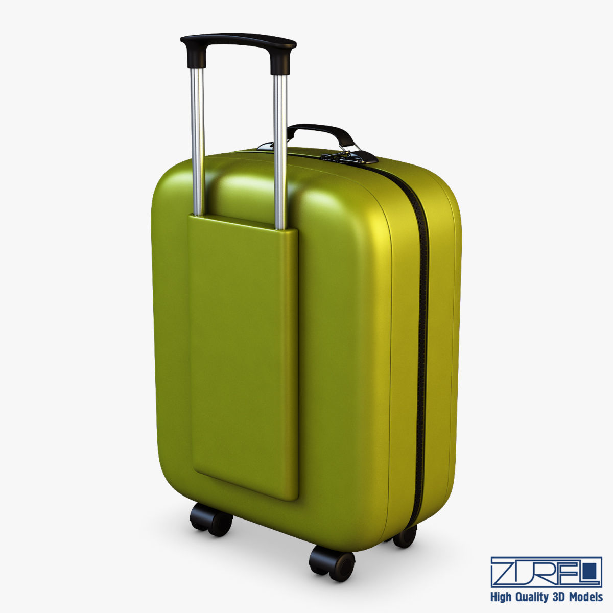 Suitcase green v 1 3D model_1