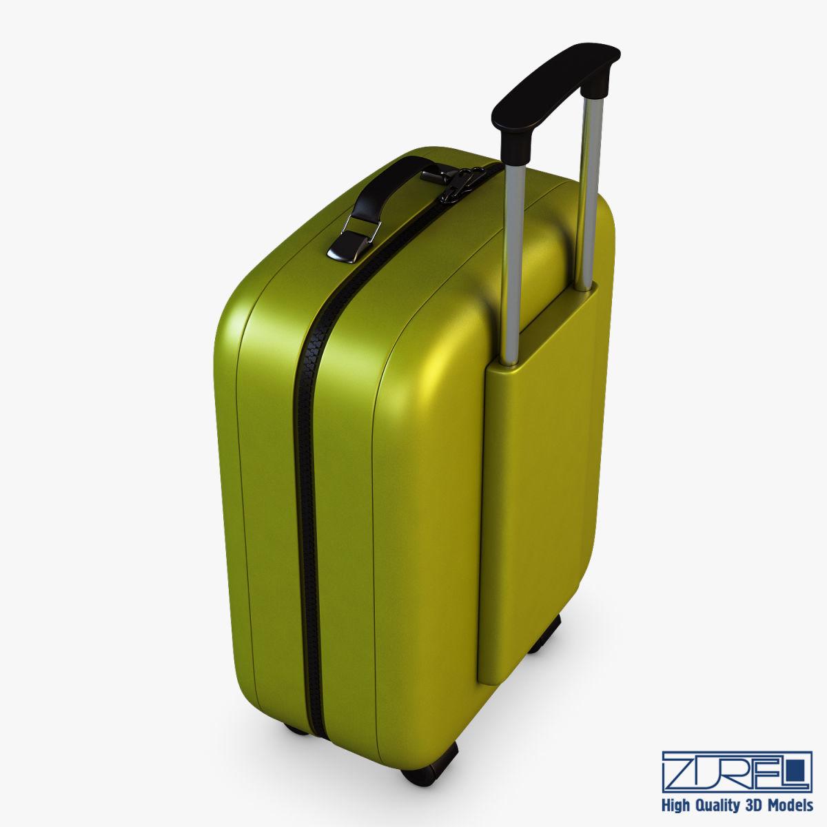 Suitcase green v 1 3D model_9