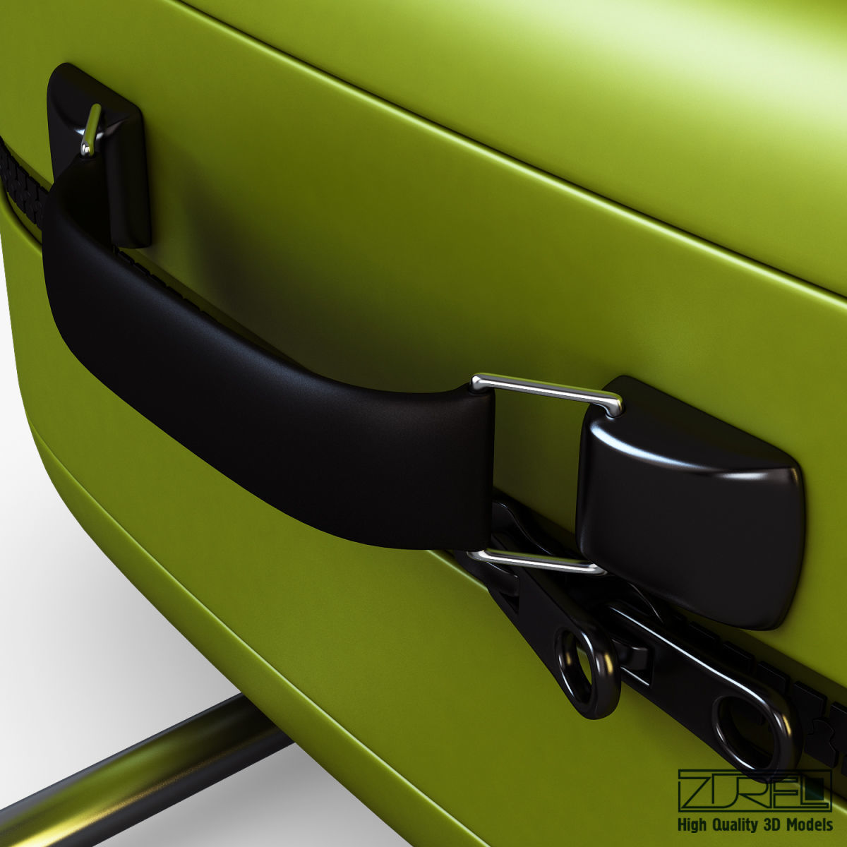Suitcase green v 1 3D model_14