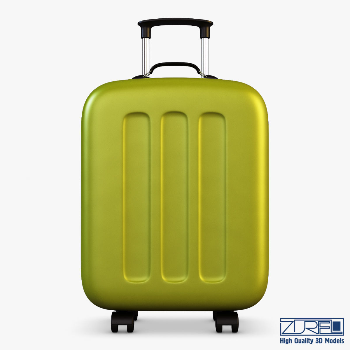 Suitcase green v 1 3D model_3