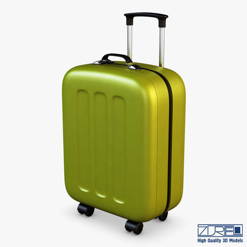 Suitcase green v 1 3D model