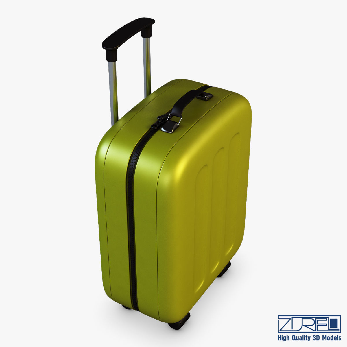 Suitcase green v 1 3D model_8