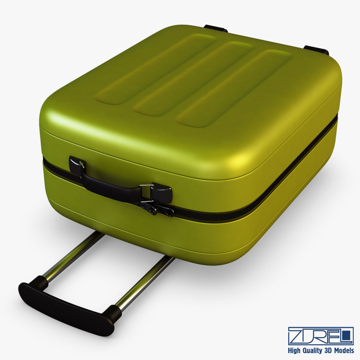 Suitcase green v 1 3D model_12