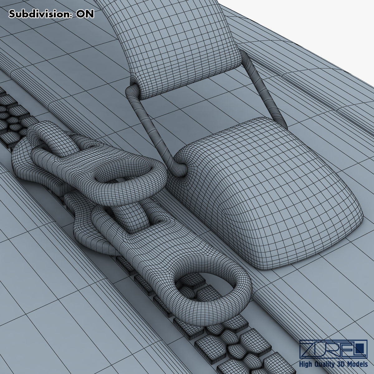 Suitcase green v 1 3D model_34