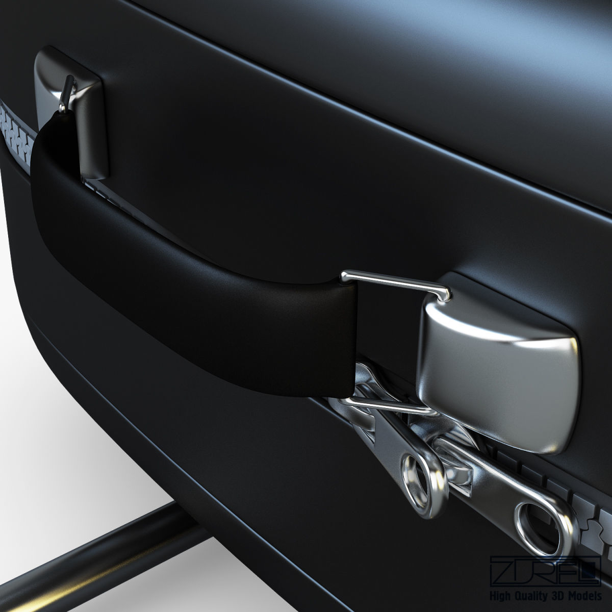 Suitcase black v 1 3D model_14