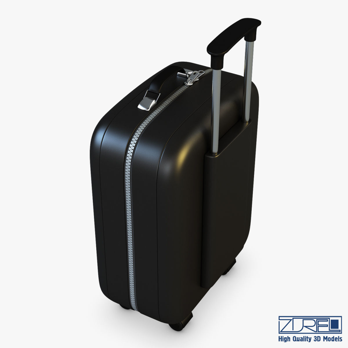 Suitcase black v 1 3D model_9