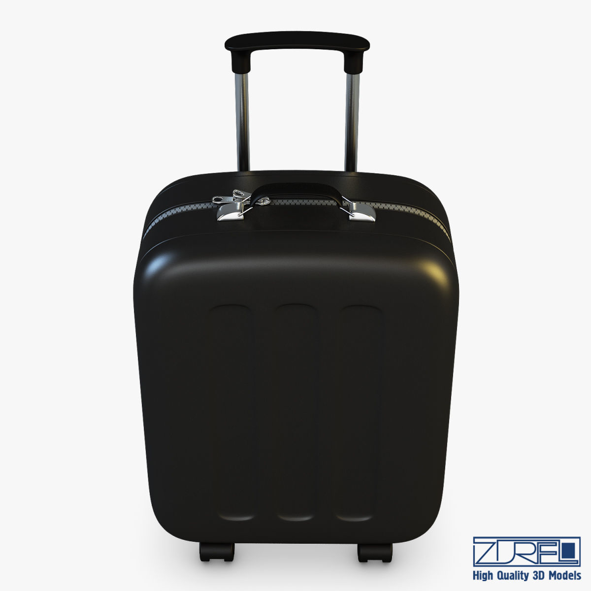 Suitcase black v 1 3D model_2