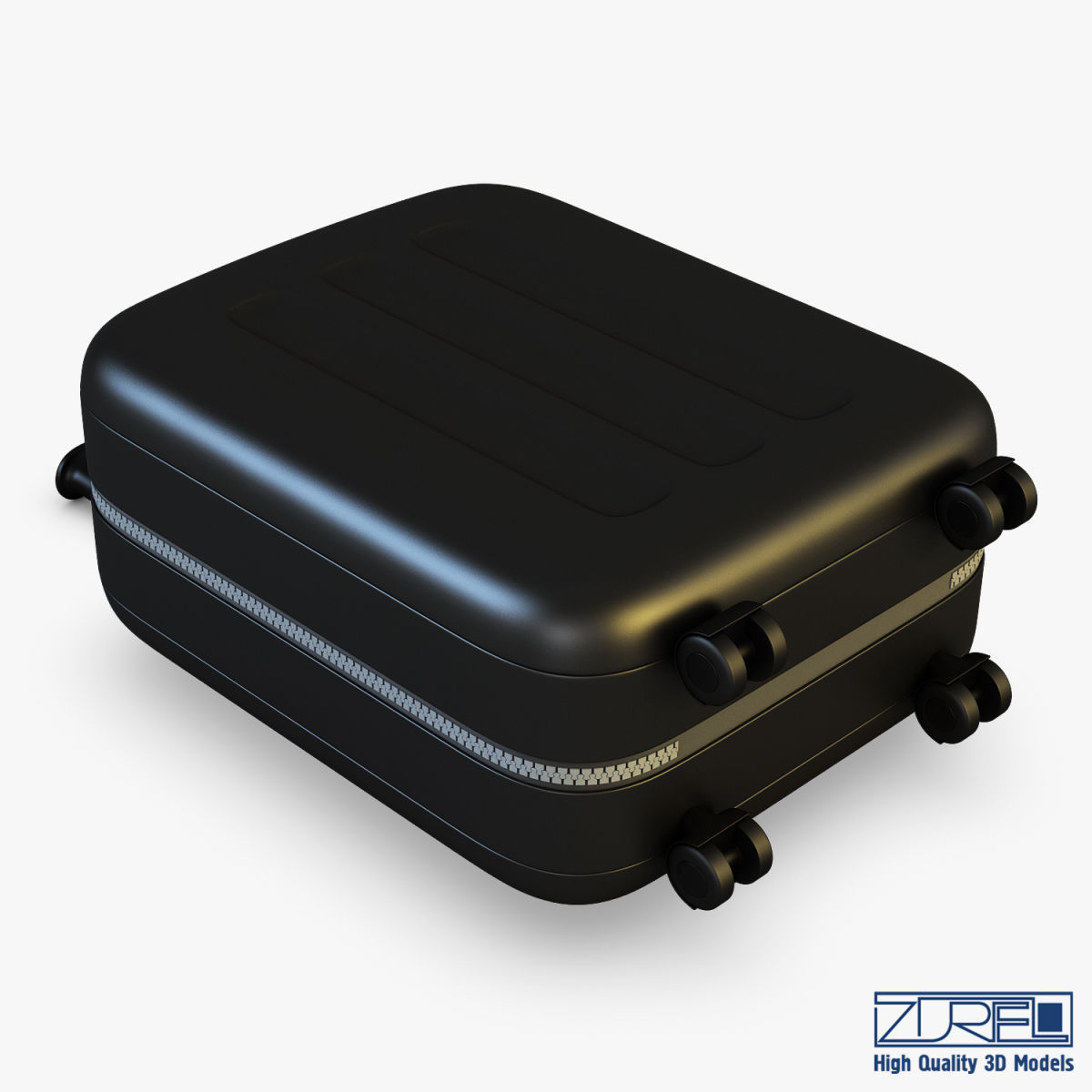 Suitcase black v 1 3D model_13