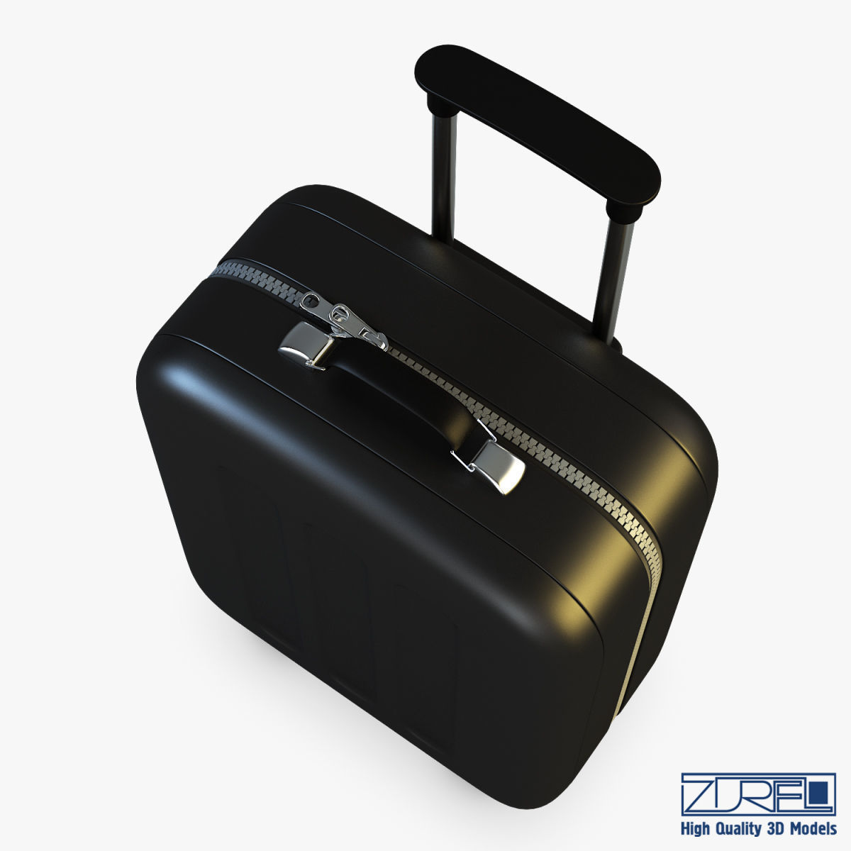 Suitcase black v 1 3D model_11