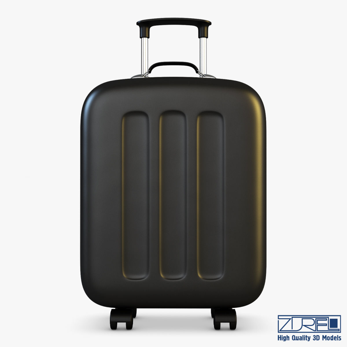 Suitcase black v 1 3D model_3