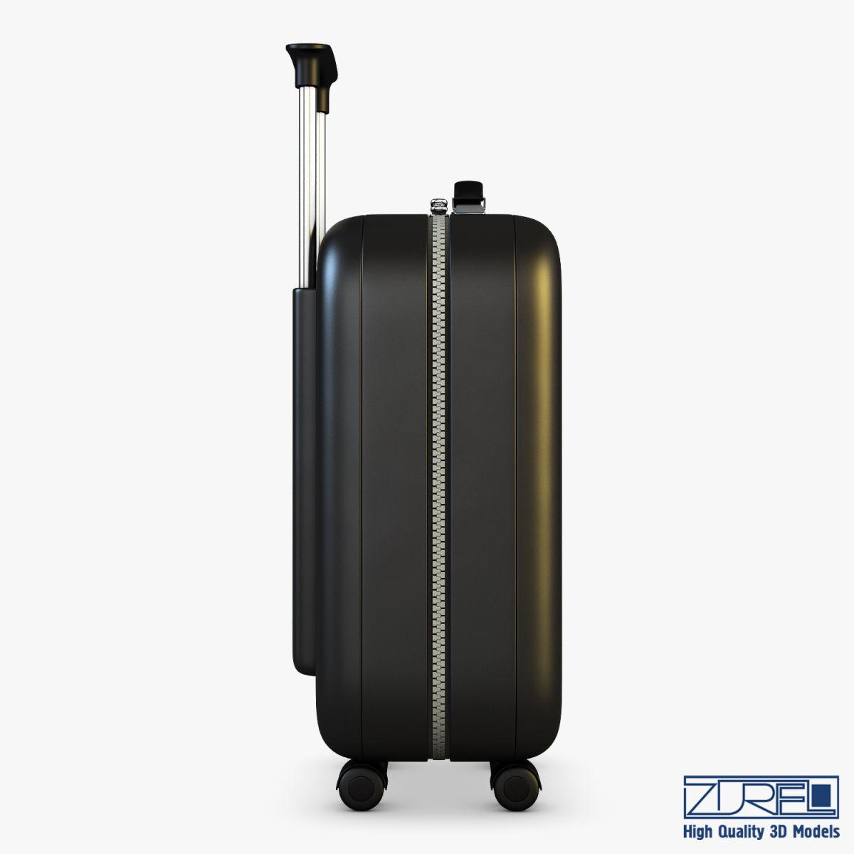 Suitcase black v 1 3D model_7