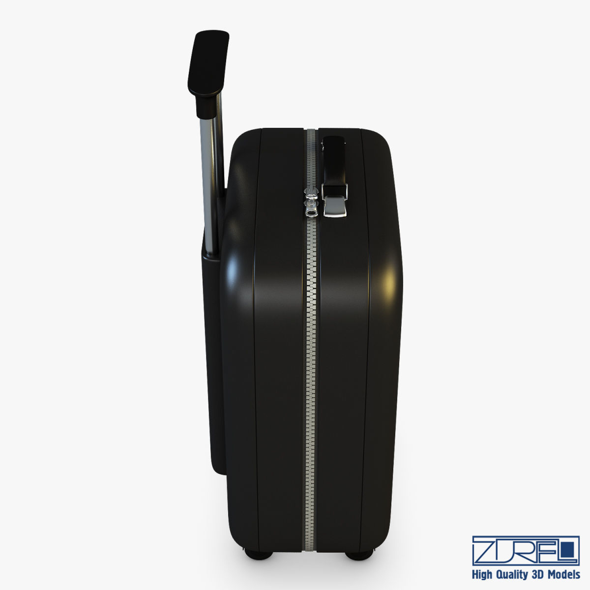 Suitcase black v 1 3D model_6