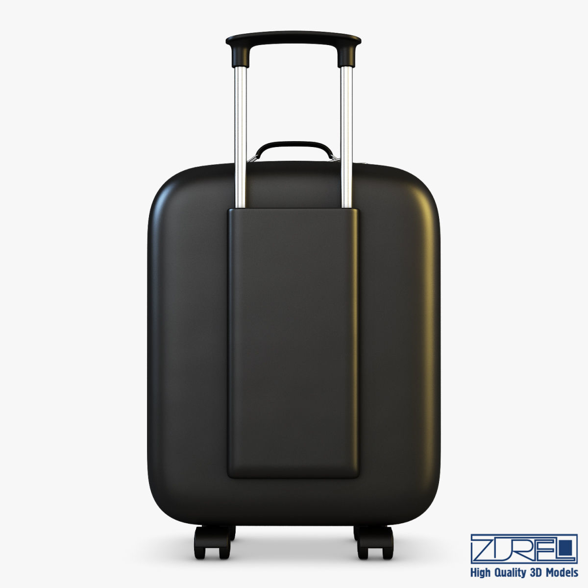 Suitcase black v 1 3D model_5