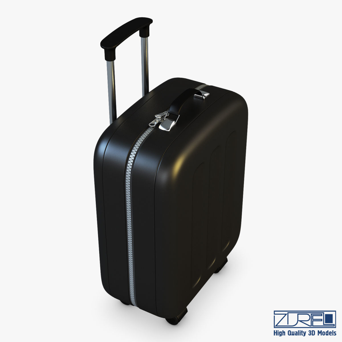 Suitcase black v 1 3D model_8