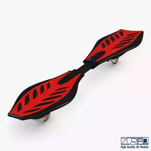 Razor RipStik Classic red v 1 Low-poly 3D model