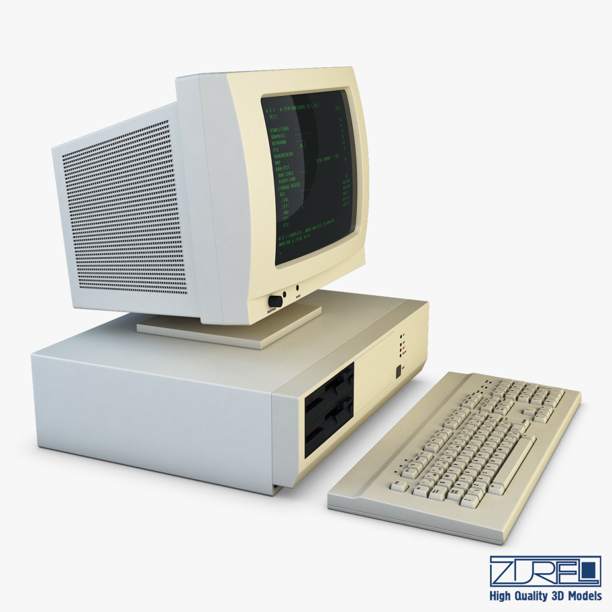 Personal Computer v 1 Low-poly 3D model_2
