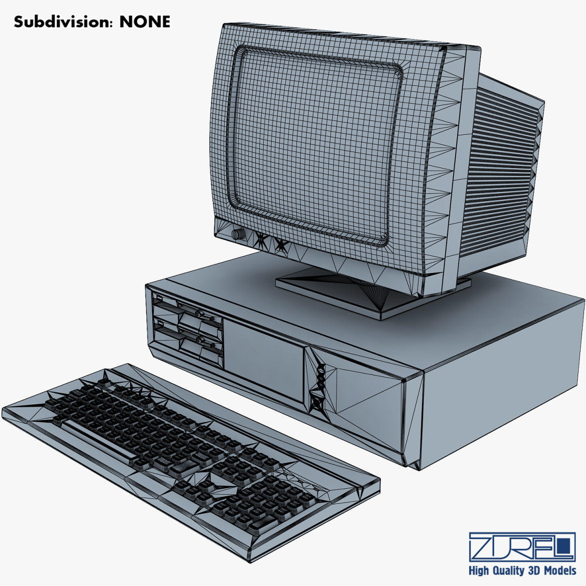 Personal Computer v 1 Low-poly 3D model_29