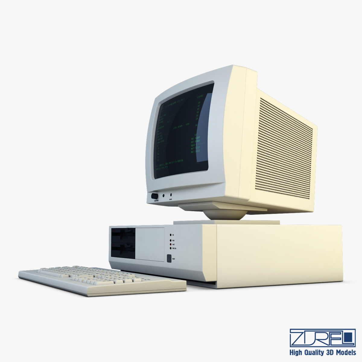 Personal Computer v 1 Low-poly 3D model_4